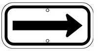 Single Black Arrow - 12x6-inch